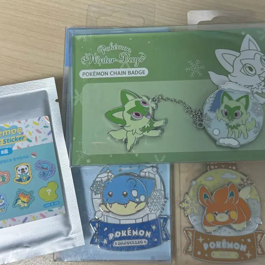 [BUNJANG] N.Flying Chain Badge, Keyring, Acrylic Sticker Set / 포켓몬 체인뱃지, 키링, 아크릴스티커