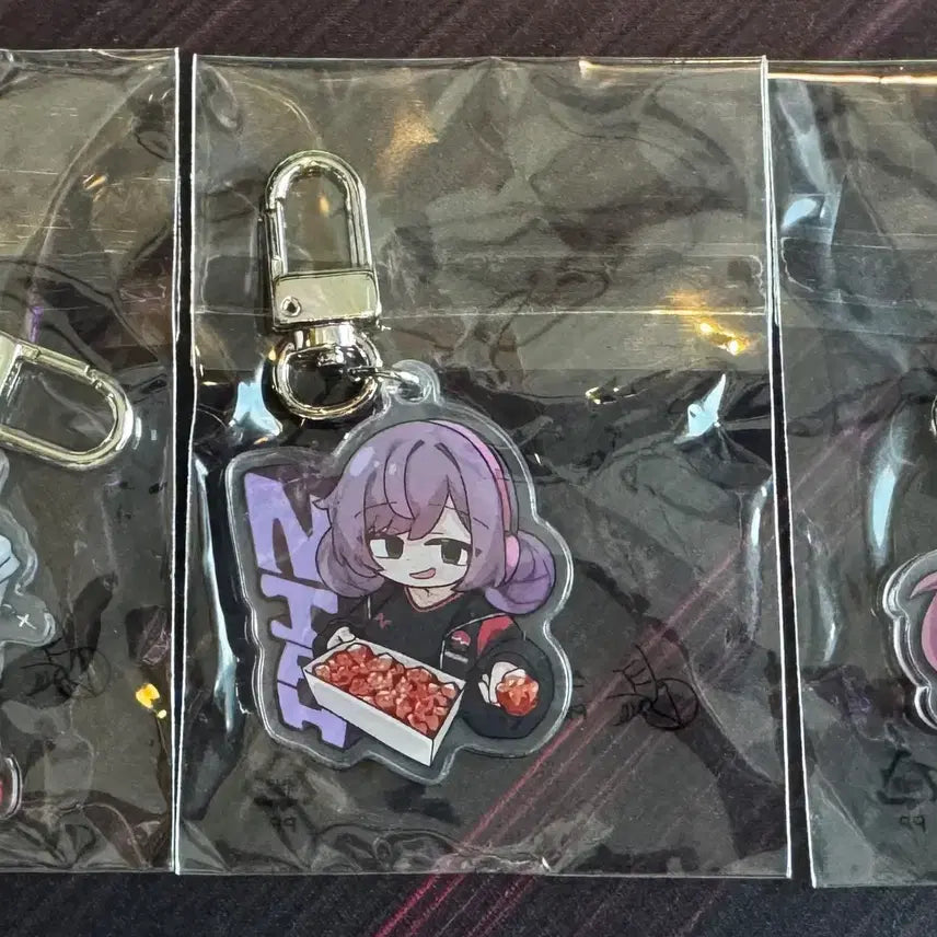 [BUNJANG] Eternal Return X Redforce PC Arena Collaboration Acrylic Keyring Set (3 Types) / 이터널 리턴 X 레드포스 PC 아레나 콜라보 아크릴 키링 3종 세트로 팝니다.