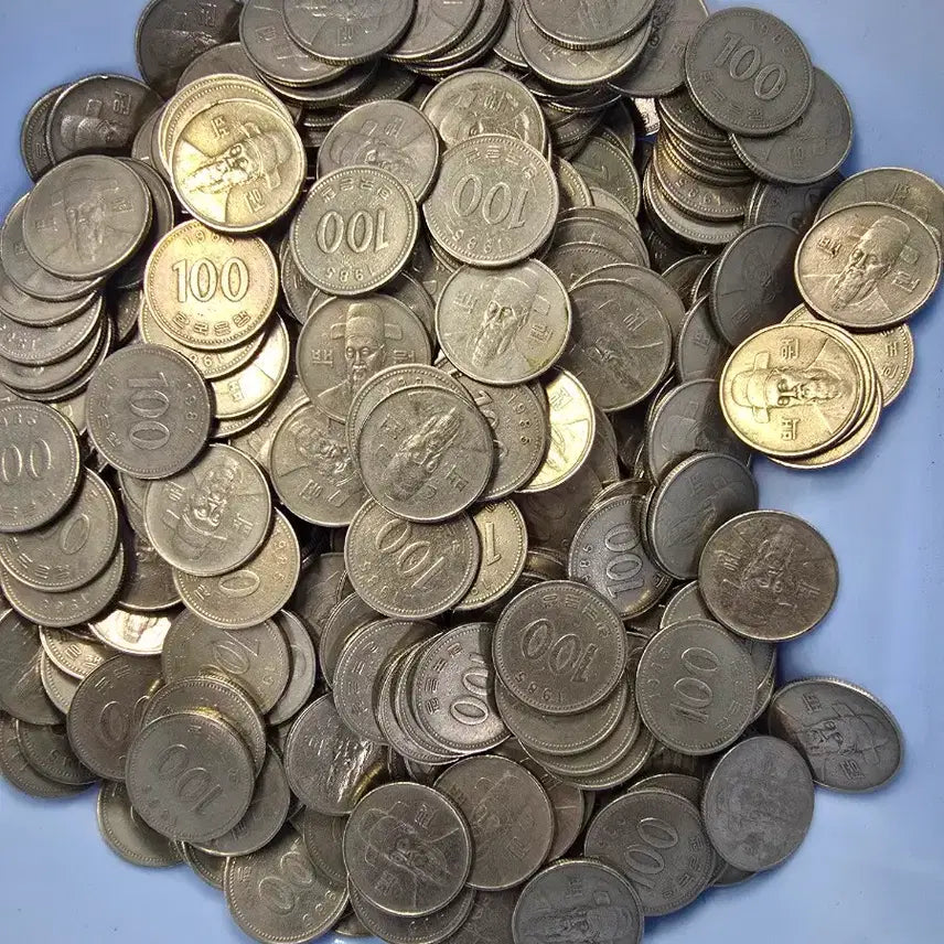 [BUNJANG] 1985 100 KRW Coin - 400 Pieces (8 Rolls) / 100원 동전 1985년 400개 8롤