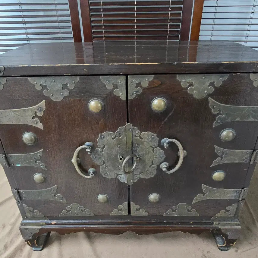 [BUNJANG] Antique Korean Traditional Small Bandaji Cabinet / 전통 목가구 소형 반닫이 / 엔틱 인테리어 수납장