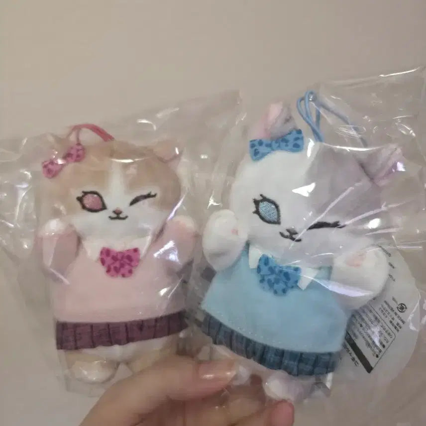 [BUNJANG] Mofusand Kogyaru &amp; Gyaru Nyan Mascot Plush Set / 모프샌드/모후샌드 코갸루, 갸루냥 마스코트 인형 2개세트 (택포2.5)