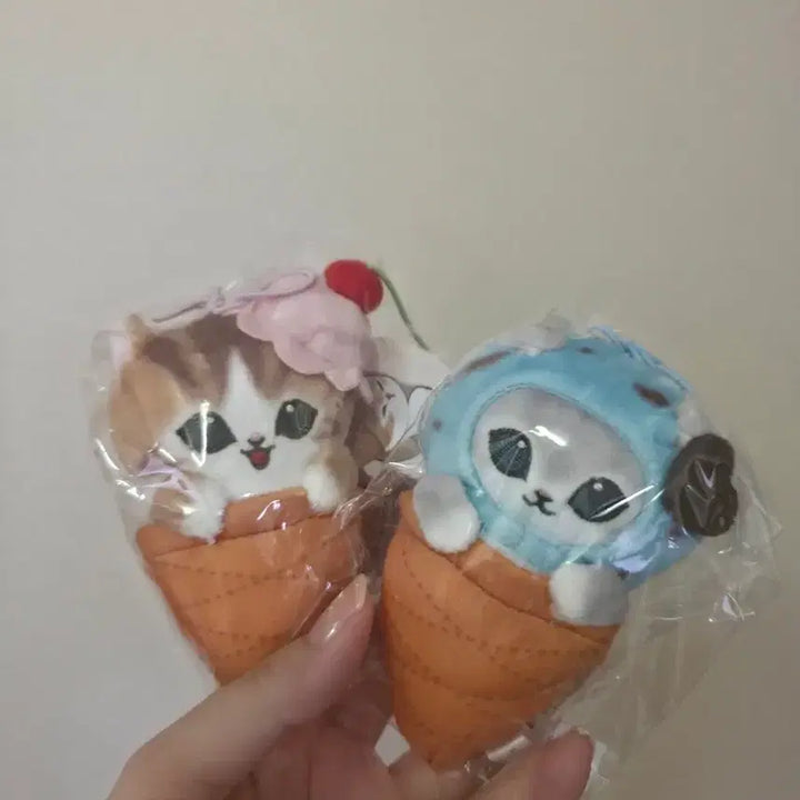 [BUNJANG] Mofu Sand Ice Cat Mascot Plush Set of 2 / 모후샌드/모프샌드 아이스냥 마스코트 인형 2종 세트(택포2.5)