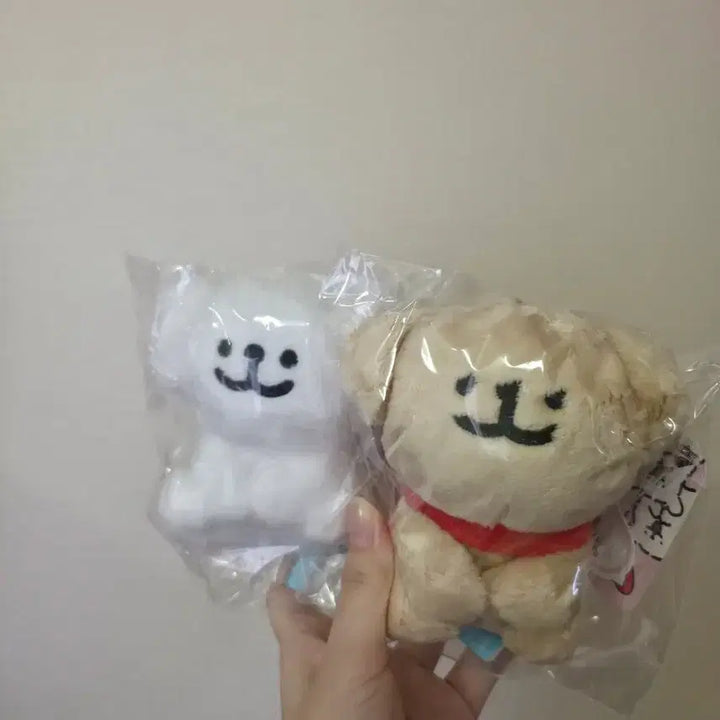 [BUNJANG] Maltese Mascot Plush Toy Set (2 Pieces) / 몰티즈 마스코트 인형 2개 세트 팝니다. (택포3)