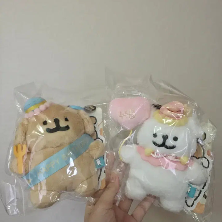[BUNJANG] Maltese Mascot Plush Set (2 Pieces) / 몰티즈 마스코트 인형 2개 세트 판매합니다 (택포3)