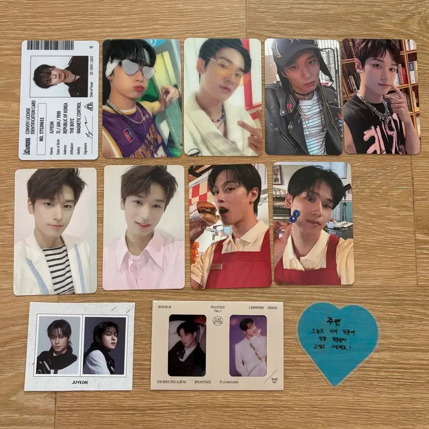 [BUNJANG] The Boyz Juyeon Bundle Set Photocard Set, ID Photo, Fan Meeting Goods, Trading Card / [일괄]더보이즈 주연 포카세트 주연증사 주연굿즈 주연 팬미팅 더보이즈 굿즈 더보이즈 트레카