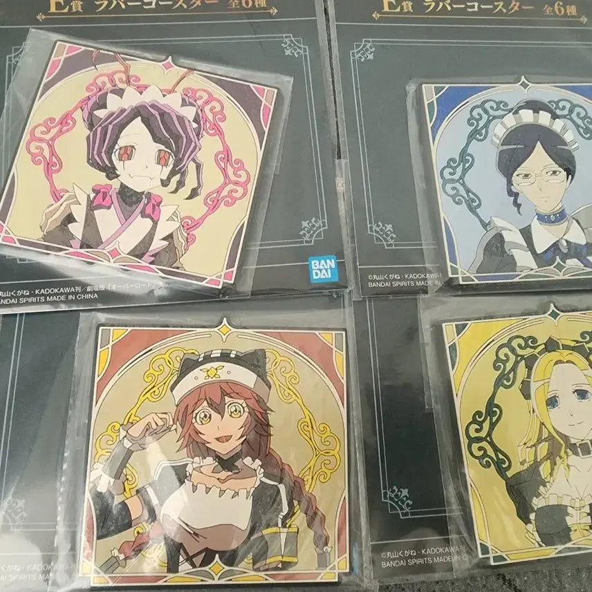 [BUNJANG] Overlord Ichiban Kuji Prize E Rubber Coaster Set (4 types) / 오버로드 제일복권 e상 러버코스터 4종