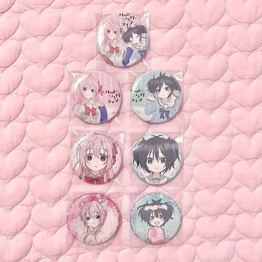 [BUNJANG] Happy Sugar Life Matsuzaka Sato Kobe Shio Unofficial Can Badge Bundle Set / 해피슈가라이프 마츠자카 사토 코베 시오 비공 캔뱃지 일괄