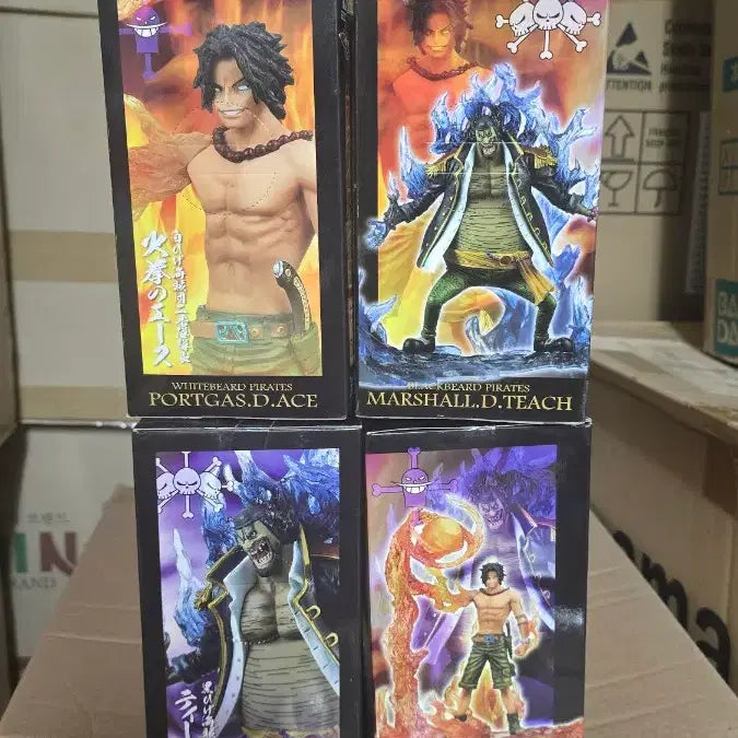 [BUNJANG] One Piece DXF Rival Series Ace &amp; Marshall D. Teach Figures (Sealed) / (번장최저가미개봉)원피스 DXF 라이벌 시리즈 피규어 (에이스/마샬D티치)