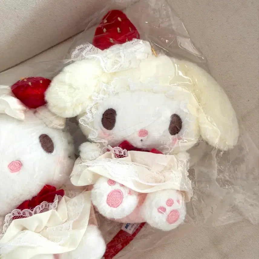 [BUNJANG] Sanrio Strawberry Shortcake Mascot Bundle Set (Hello Kitty, My Melody) / 스트로베리 쇼트케이크 키티 마이멜로디 마스코트 일괄