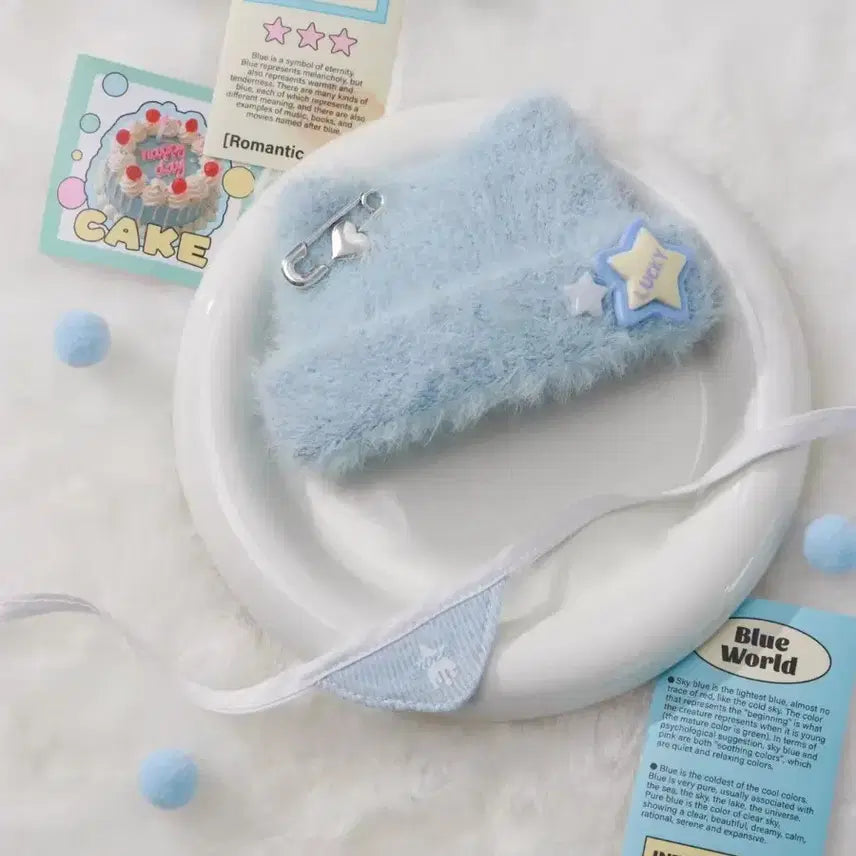[BUNJANG] 10cm Doll Hat &amp; Bib Set (3 Types) / 10cm 솜인형 모자&amp;턱받이 세트 3종류