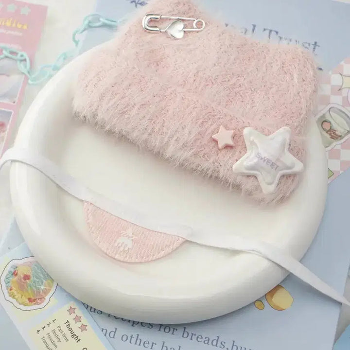 [BUNJANG] 10cm Doll Hat &amp; Bib Set (3 Types) / 10cm 솜인형 모자&amp;턱받이 세트 3종류