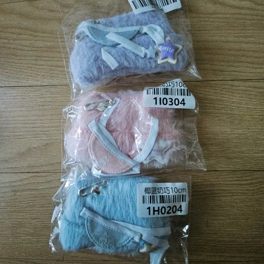 [BUNJANG] 10cm Doll Hat &amp; Bib Set (3 Types) / 10cm 솜인형 모자&amp;턱받이 세트 3종류