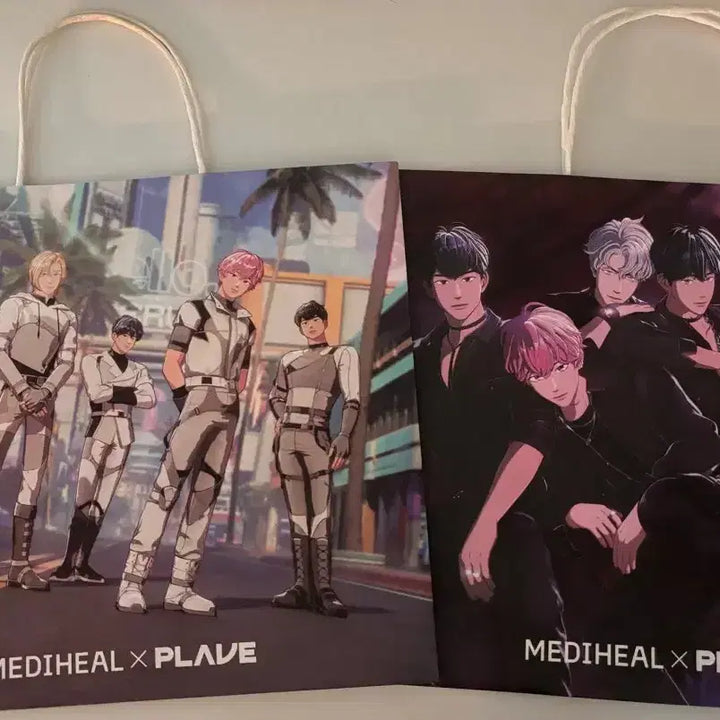 [BUNJANG] PLAVE Olive Young Dash Mediheal Shopping Bag &amp; Mini Postcard Set / 플레이브 올리브영 대쉬 메디힐 쇼핑백 2종(미사용), 미니엽서 2장