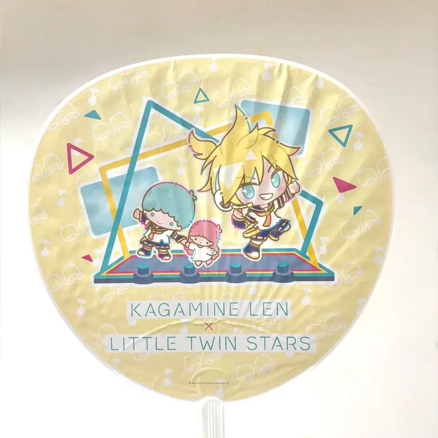 [BUNJANG] Kagamine Len Proseca Sanrio Uchiwa Fan Acrylic Figure Goods / 카가미네렌 프세카 산리오 우치와 부채 아크릴 피규어 굿즈 보컬로이드
