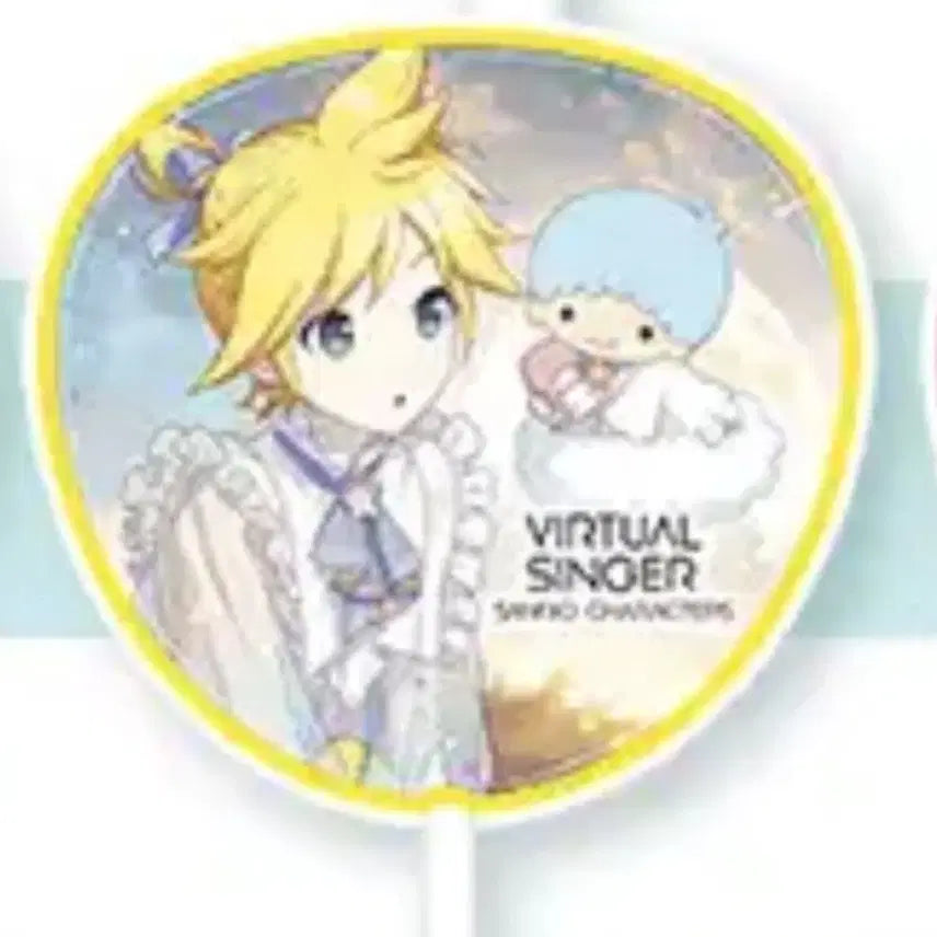 [BUNJANG] Kagamine Len Proseca Sanrio Uchiwa Fan Acrylic Figure Goods / 카가미네렌 프세카 산리오 우치와 부채 아크릴 피규어 굿즈 보컬로이드