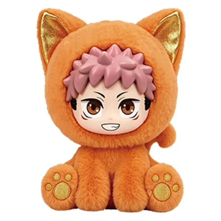 [BUNJANG] Jujutsu Kaisen Yuji Itadori Cat Ear Plush / 주술회전 주부부 캣이어 시팅파티 이타도리 유지