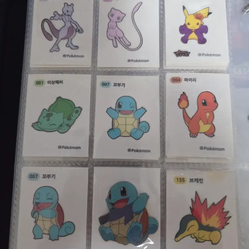 [BUNJANG] Pokemon 1st Generation Stickers Complete Set (Mew + Mewtwo) / 포켓몬스터 띠부씰 1세대 전종(뮤+뮤츠)