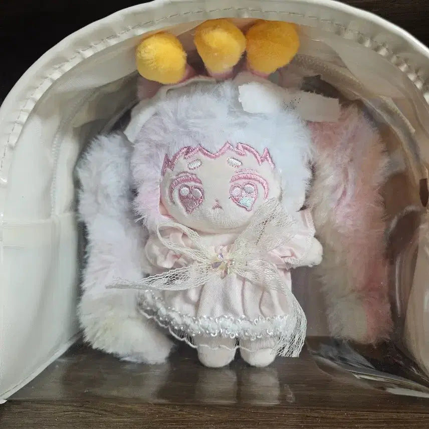 [BUNJANG] 10cm Doll Clothes Rabbit Ear Frill Headband, Wings, Dress Set / 10cm 솜인형 옷