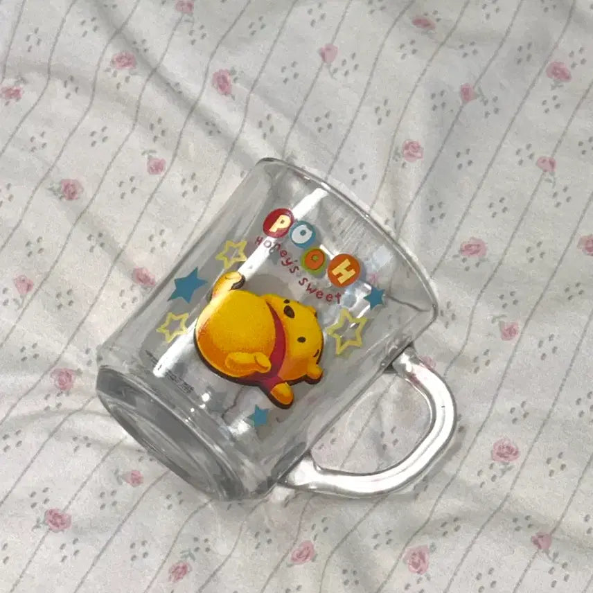 [BUNJANG] Classic Disney Winnie the Pooh Glass Cup / 고전 디즈니 곰돌이 푸 유리컵