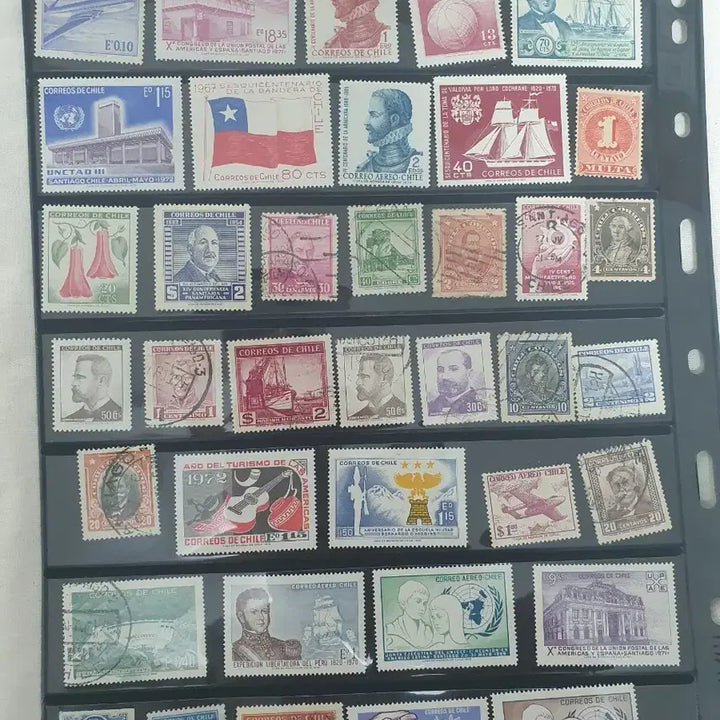 [BUNJANG] Used Chilean Stamps Bundle / 칠레 사용제 우표 일괄