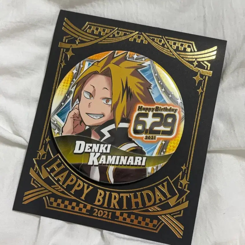 [BUNJANG] My Hero Academia Kaminari Denki 2021 Birthday Badge / 나의 히어로 아카데미아 카미나리 덴키 점프샵 2021 생일 뱃지