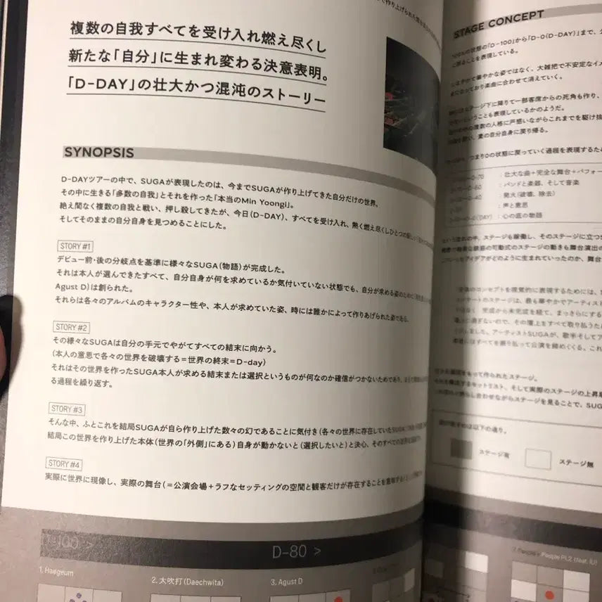 [BUNJANG] BTS SUGA D-DAY TOUR THE MOVIE JAPAN Program Book / BTS SUGA 방탄 D-DAY MOVIE JAPAN 일본 영화관 프로그램북