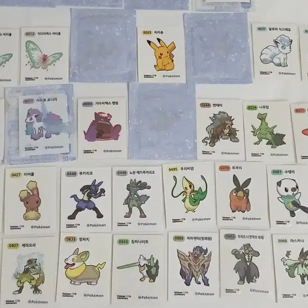 [BUNJANG] Pokemon Bread Stickers Set (39 Types, Season 5, 30th Anniversary) / 포켓몬띠부씰 39종 시즌5 띠부씰  30주년띠부씰