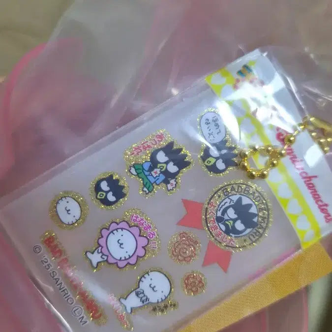 [BUNJANG] Sanrio Characters Sticker Keychain Gacha Charm / 산라오 캐릭터즈 칭찬 스티커 키링 가챠 씰풍 챰 바츠마루 하나마루