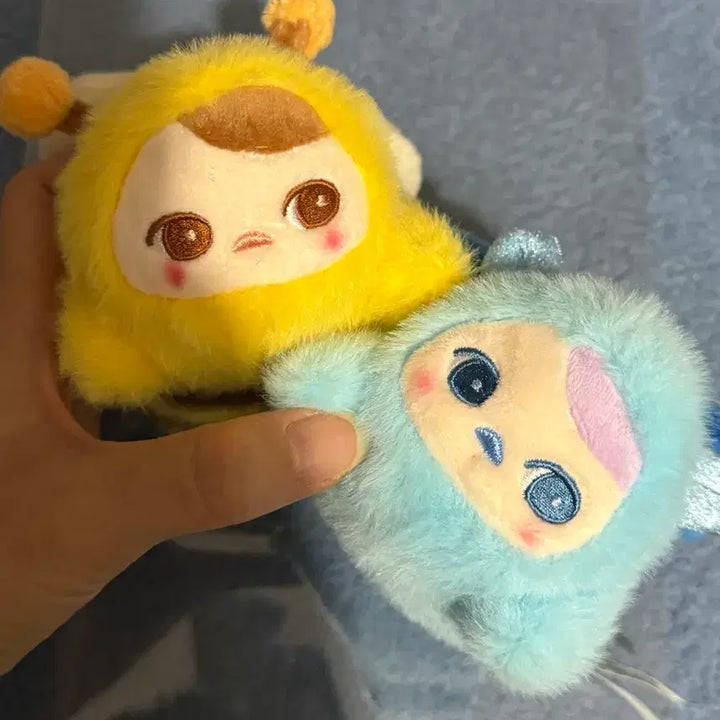 [BUNJANG] Pop Mart Genuine Pooky Doll Keychain Blue/Yellow 2-Piece Bundle Set / 팝마트 정품 푸키인형키링 파랑/노랑 2개일괄세트