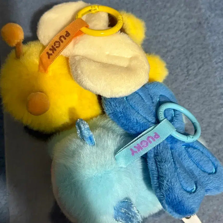 [BUNJANG] Pop Mart Genuine Pooky Doll Keychain Blue/Yellow 2-Piece Bundle Set / 팝마트 정품 푸키인형키링 파랑/노랑 2개일괄세트