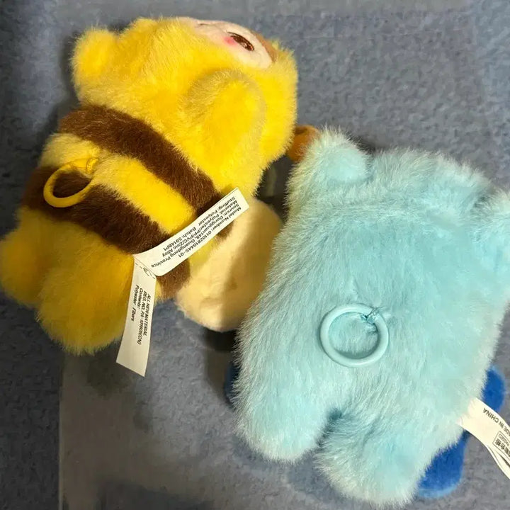 [BUNJANG] Pop Mart Genuine Pooky Doll Keychain Blue/Yellow 2-Piece Bundle Set / 팝마트 정품 푸키인형키링 파랑/노랑 2개일괄세트