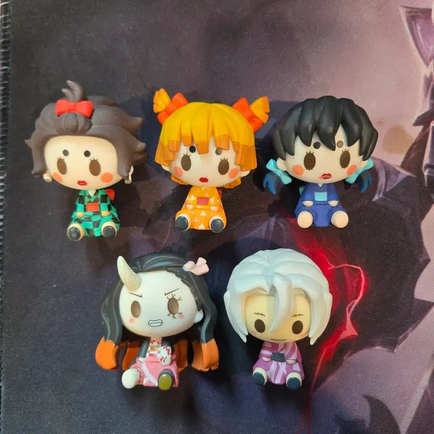 [BUNJANG] Demon Slayer: Kimetsu no Yaiba Entertainment District Arc Chokonokko Figure 5-Piece Full Set (Opened) / 귀멸의칼날 제일복권 E상 유곽편 초코노코 피규어 5종 풀셋