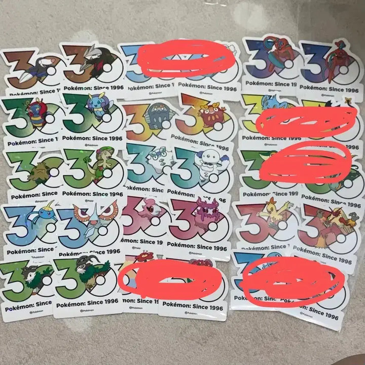 [BUNJANG] Pokemon 30th Anniversary Logo Sticker Set / [판매]포켓몬 30주년 로고스티커 원가양도합니당 !!!!!