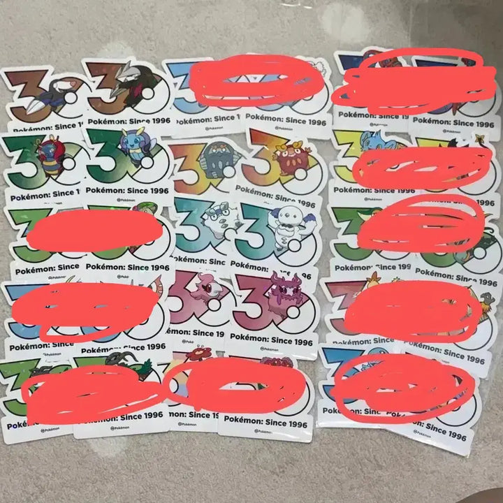 [BUNJANG] Pokemon 30th Anniversary Logo Sticker Set / [판매]포켓몬 30주년 로고스티커 원가양도합니당 !!!!!
