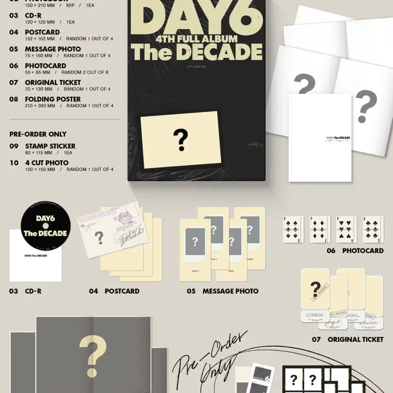 [BUNJANG] Day6 THE DECADE Unsealed Album Bundle Set / 데이식스 데케이드 THE DECADE 개봉앨범 일괄