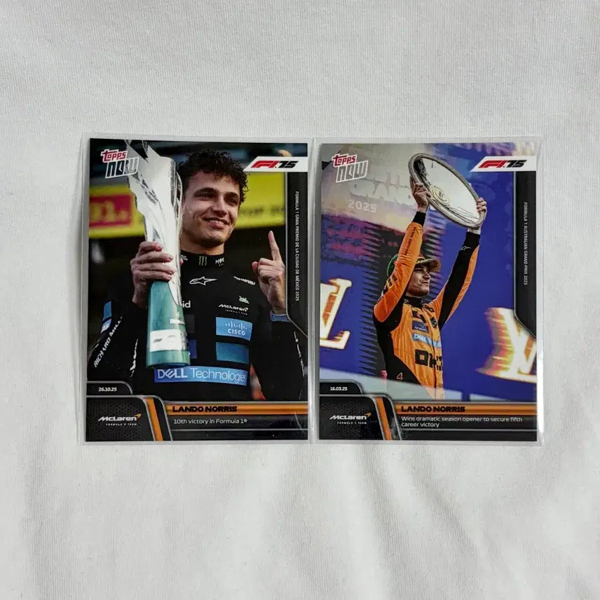[BUNJANG] F1 McLaren Lando Norris 2025 Topps NOW Uniform Turbo Attack Trading Card / f1 맥라렌 란도 랜도 노리스 탑스 나우 카드 양도합니다 유니폼 터보어택 레고 부라고 핫휠