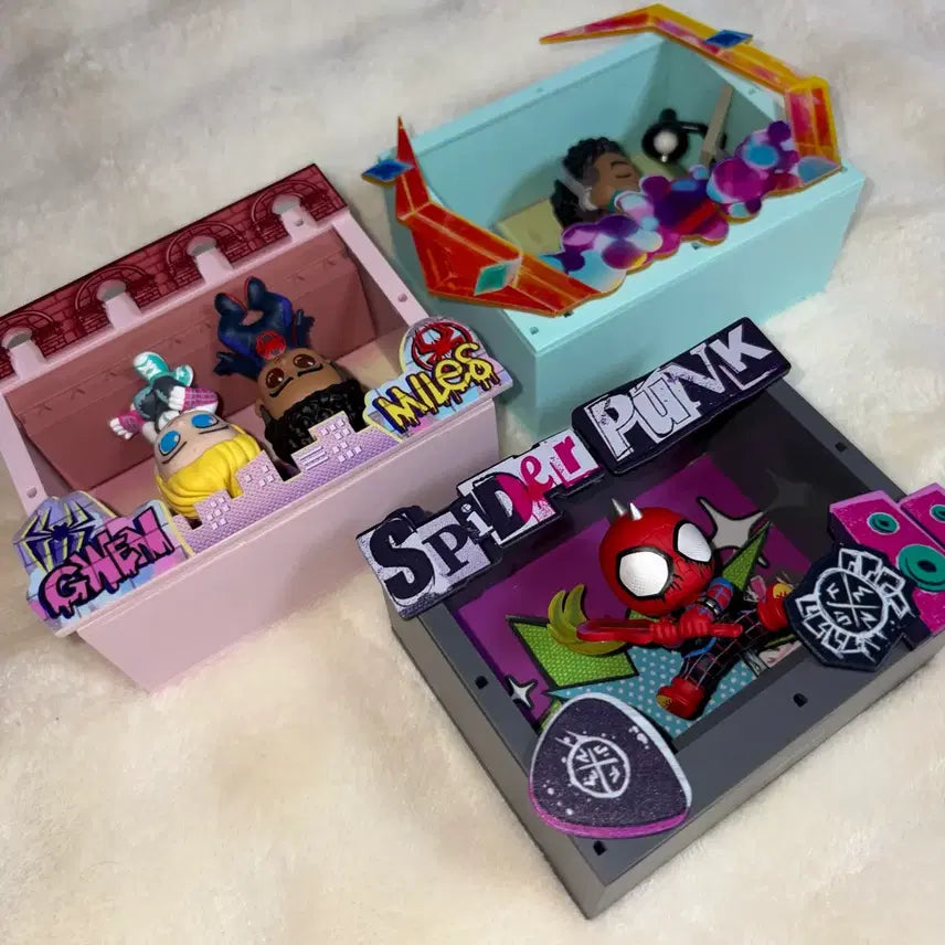 [BUNJANG] Spider-Man: Across the Spider-Verse Diorama Figure Bundle Set / 스파이더맨 어크로스 더 스파이더버스 디오라마 피규어 일괄