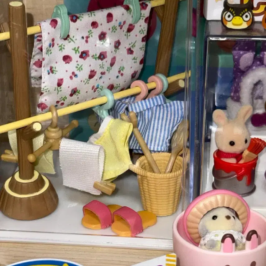 [BUNJANG] Sylvanian Families Laundry Set, Paint Bucket, Mushroom, etc. Bundle / 실바니안 일괄 빨래, 페인트통, 버섯 등