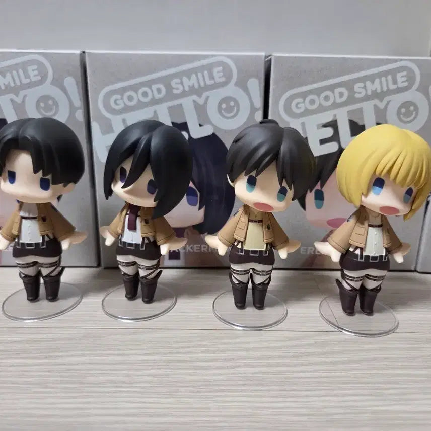 [BUNJANG] Attack on Titan Hello Good Smile Bundle Set Figures / [택포6만] 진격의거인 헬로 굿스마일 일괄