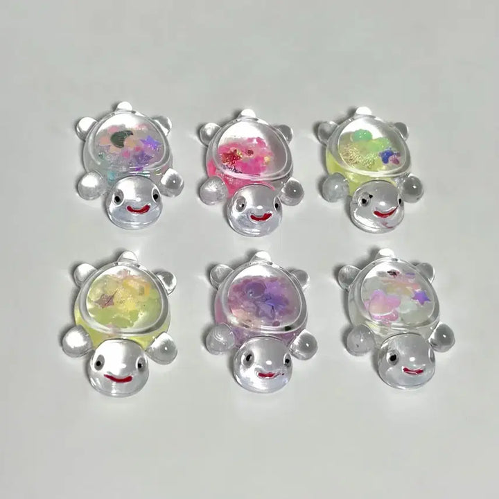 [BUNJANG] Glitter Transparent Shaker Lucky Turtle Bundle Set / 반짝이 투명 쉐이커 행운 거북이 일괄