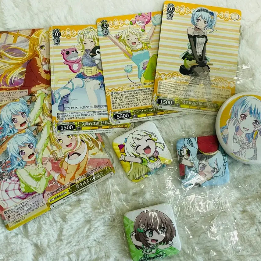 [BUNJANG] BanG Dream! Kokoro Tsurumaki Kanon Matsubara Schwalz Badge Bundle Set / 뱅드림 코코로 카논 슈발츠 뱃지 일괄