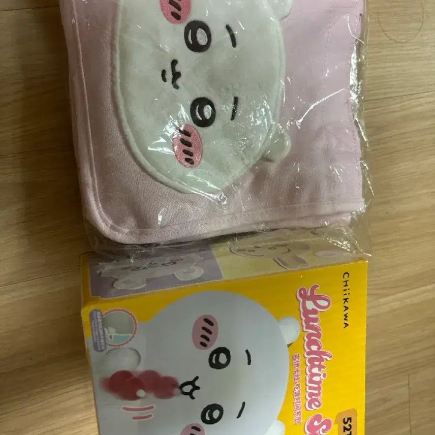 [BUNJANG] Chiikawa Lunchtime Series Figures (4 types) + Bag Pouch Set / 치이카와 런치타임 시리즈 피규어 (4종)+치이카와 가방
