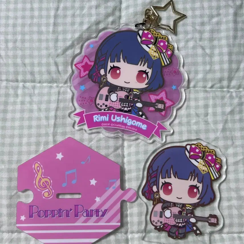 [BUNJANG] BanG Dream! x Sanrio Collaboration Usigome Rimi Acrylic Stand Keyring Bundle Set / 뱅드림 산리오 콜라보 우시고메 리미 아크릴 스탠드 키링 일괄