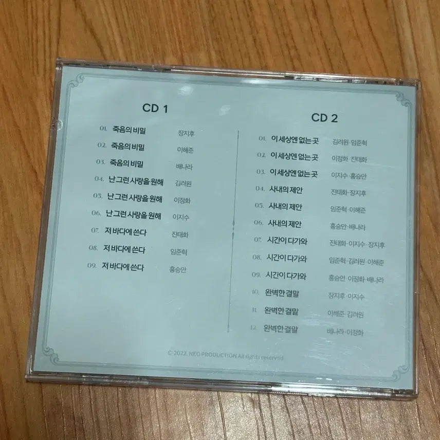 [BUNJANG] Musical "The Last Empress" 2022 Live OST (1st Cast) / 뮤지컬 사의 찬미 2022 실황 ost (1차팀)