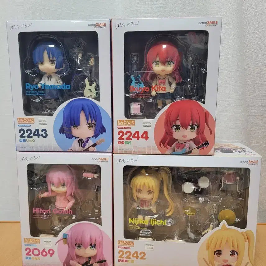 [BUNJANG] Good Smile Company Bocchi the Rock! Nendoroid 4 Figure Set / 굿스마일 봇치 더 록 넨도로이드 4종 세트 팝니다 히토리 료 니지카 키타