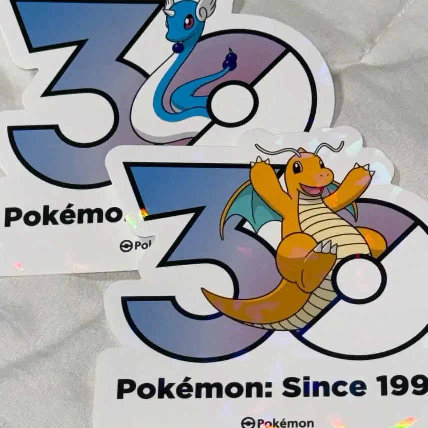 [BUNJANG] Pokemon 30th Anniversary Sticker Set Dragonite &amp; Dragonair Bundle / 포켓몬스터 포켓몬 30주년 스티커 신뇽 망나뇽 일괄