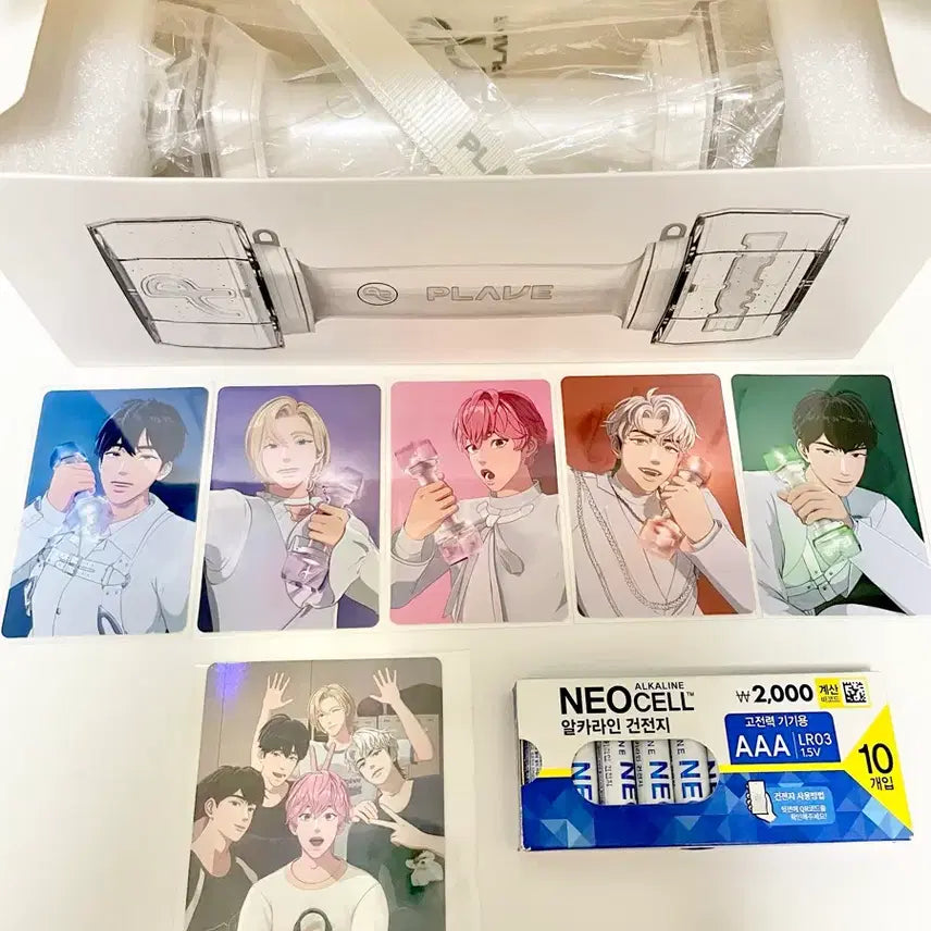 [BUNJANG] PLAVE Support Rod Full Box Bundle Set with Support Rod Bag Big Photocard and Batteries / 플레이브 응원봉 아뵹 풀박스 + 응원봉 가방 빅포카 + 건전지