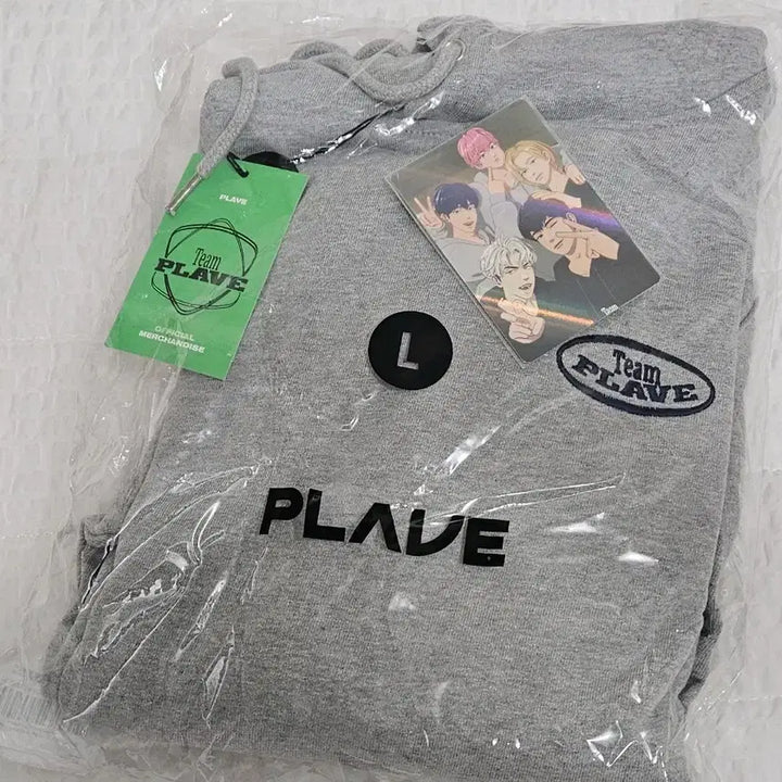 [BUNJANG] Plaive Gray Hoodie L Size + Photocard / 플레이브  후드티(시착만 함) L사이즈 +포카
