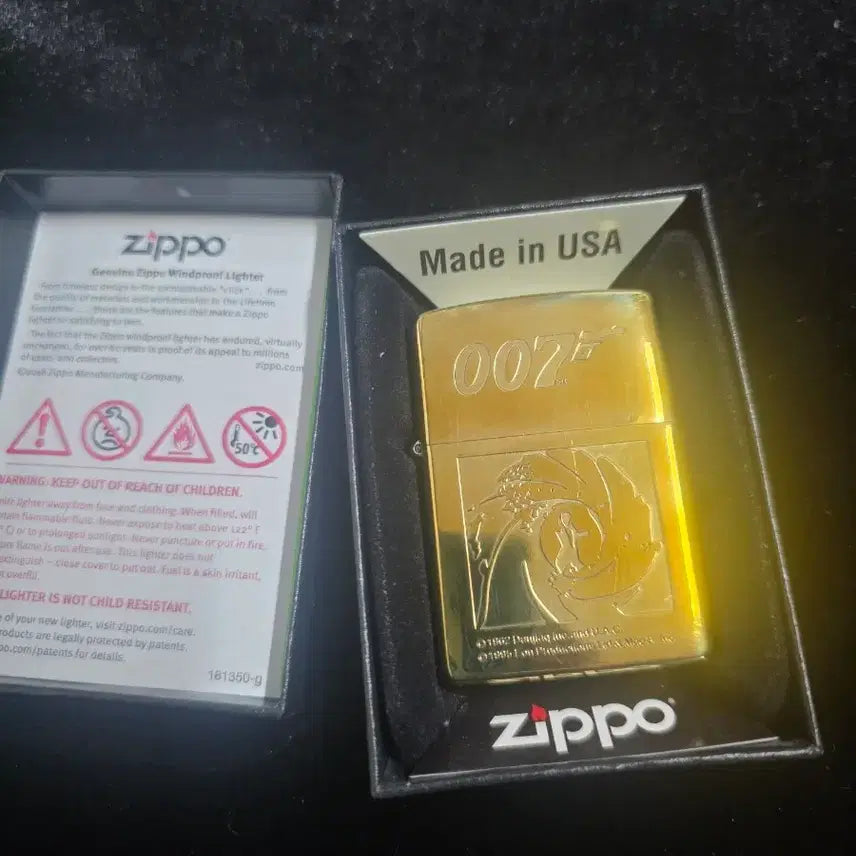 [BUNJANG] Zippo 007 James Bond Limited Edition Lighter Gold / 지포 007 제임스본드 한정판 라이터 골드 미국 현지에서만 판매