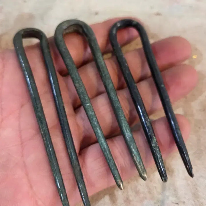 [BUNJANG] 3 Goryeo Dynasty Bronze Hairpins / 청동기 / 800년 고려시대 동곳 3점